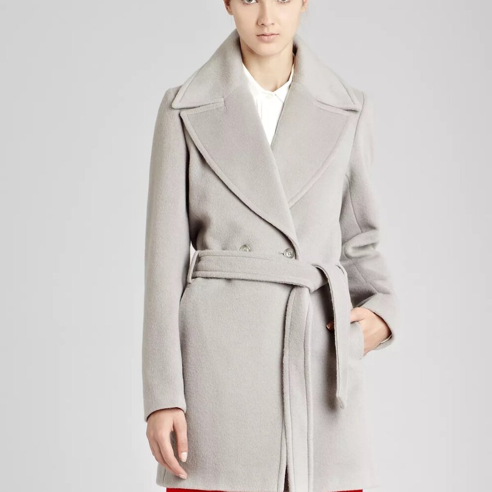 Reiss belted wool coat - size M